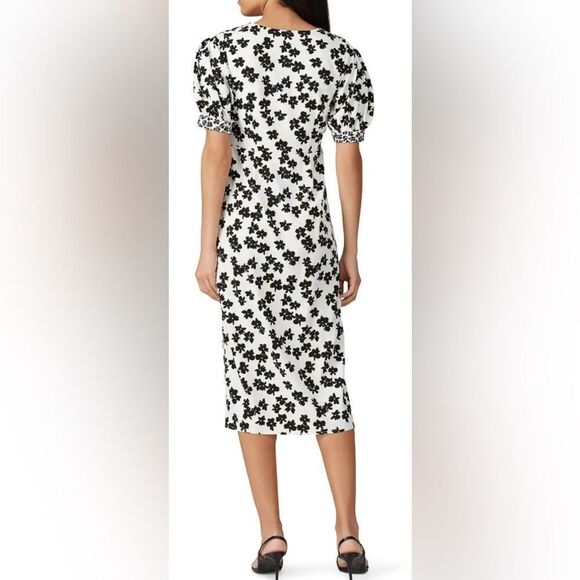 Love, Whit by Whitney Port Floral Wrap Midi Dress Size Medium NWT - Picture 3 of 8